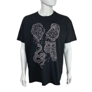 Geek Gear Harry Potter Themed Geo Wizardry Animal Design Black Tee